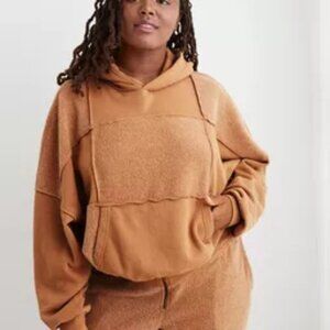 Aerie Sherpa Patchwork Hoodie